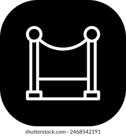 Red carpet cinema icon with black filled line outline style. event, red, carpet, vip, luxury, celebration, show. Vector Illustration