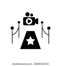 red carpet concept line icon. Simple element illustration.red carpet concept outline symbol design.