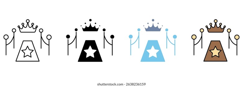 RED CARPET concept line icon. Simple element illustration.