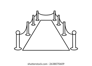 Red carpet entrance line drawing vip event access - Powered by Shutterstock - Get 15% off with code: PIKWIZARD15