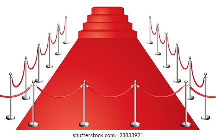 ilustração vetor de entrada tapete vermelho isolado no branco
