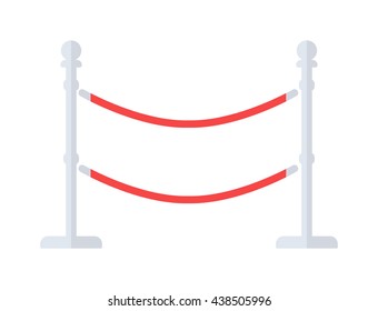 Red carpet gold vip award barrer constructor vector illustration