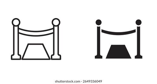 Icono de alfombra roja Ilustraciones de diseño. iconos web editables