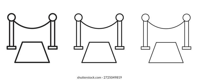 Symbol für roten Teppich. Handgezeichnete Minimalismus Stil Vektorgrafik