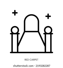 red carpet icon. Line Art Style Design Isolated On White Background
