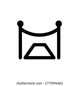 Red Carpet Icon Logo Template Vector Design Illustration 
