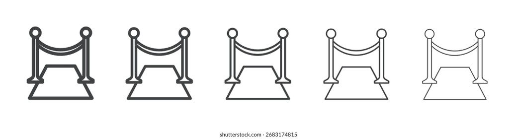 red carpet icon outline ilustration vector symbol