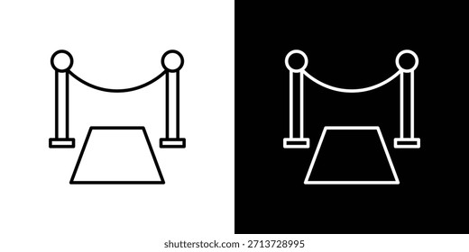 Icono de la alfombra roja, muestra del Vector del contorno, Descarga del diseño del logotipo
