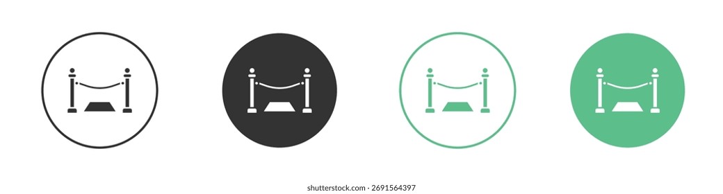 Conjunto de iconos de alfombra roja. para concepto móvil y Diseño web.