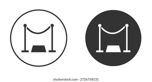 Ícone de tapete vermelho silhueta forma gráfico simples símbolos clipart