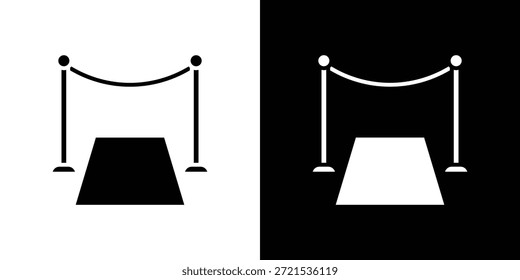 Ícone de tapete vermelho silhueta vetor plana ilustração design pack.