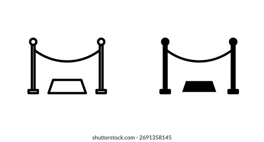 Red carpet icon Simple vector illustration for graphic and web design.