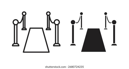 Red carpet icon symbol shape. vector symbols.