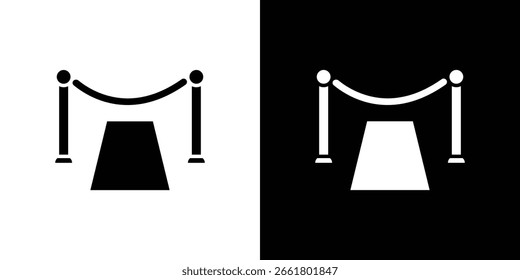 Red carpet icon symbol. Vector icon in trendy flat design
