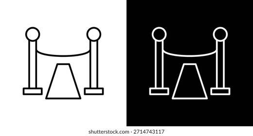 Symbol für roten Teppich. Dünne lineare Websymbole