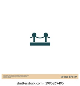 plantilla de logotipo de la compañía de vectores de icono de alfombra roja