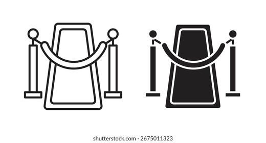 Red carpet icon vector design, perfect for website ui designs