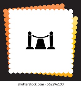 Red carpet  icon. Vector design.