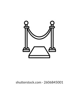 Red Carpet Icon vector illustration. Movie Theater Icon
