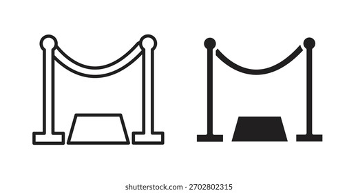 Elemento de diseño aislado de Vector de icono de alfombra roja. EPS10