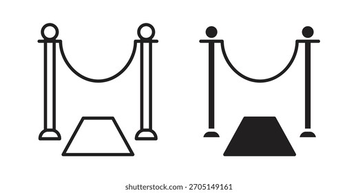 Icono de alfombra roja Vector de diseños modernos planos y de trazo