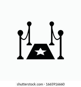 Vektorillustration mit rotem Teppichsymbol einzeln