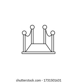 símbolo de símbolo vectorial de icono de alfombra roja aislado