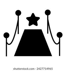 Red carpet icon vector. vip illustration sign. exclusive symbol.