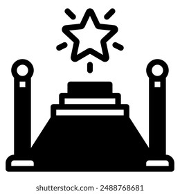 Red Carpet icon for web, app, infographic, etc
