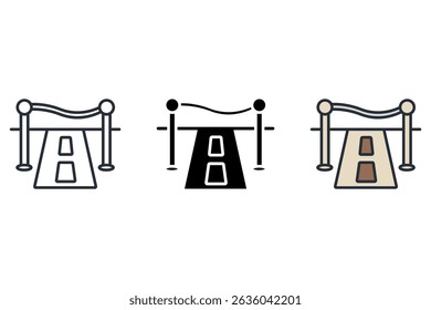 red carpet icons isolated on White Background. Flat style design
