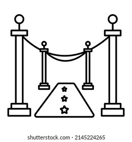 Red Carpet line art icon