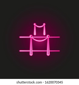 the red carpet neon style icon. Simple thin line, outline vector of theatre icons for ui and ux, website or mobile application
