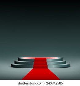 Red Carpet On Pedestal