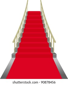 red carpet on stairs