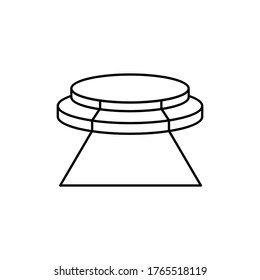 red carpet podium event icon vector sign symbol isolated