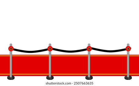red carpet with portable barrier