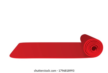 Red Carpet Roll. Vector Illustration