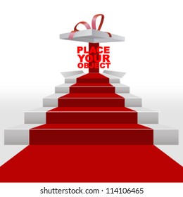 red carpet show stage. vector background