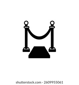 Red Carpet silhouette vector illustration. Movie Theater Icon