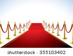 Red carpet with stairs in the end.