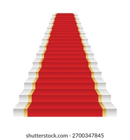 Ilustração de vetor de escadas de tapete vermelho