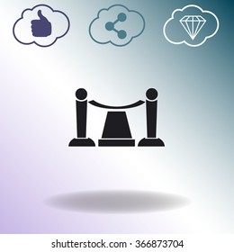 The Red carpet vector icon.