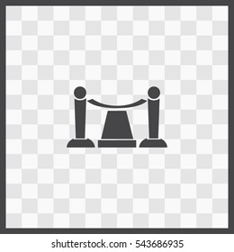 Red carpet vector icon. Isolated illustration. Business picture.
