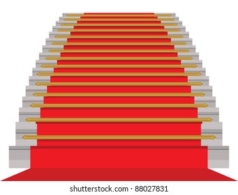 Red carpet - vector illustration