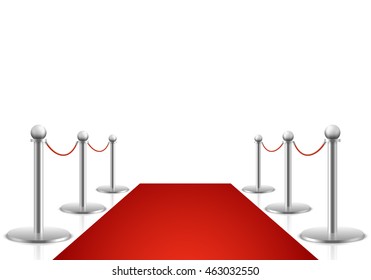 Red carpet vector illustration. Awards show background