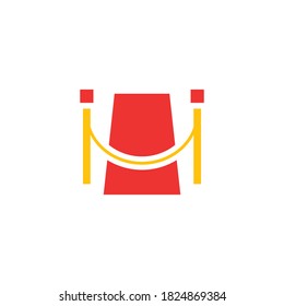 red carpet vector logo design template