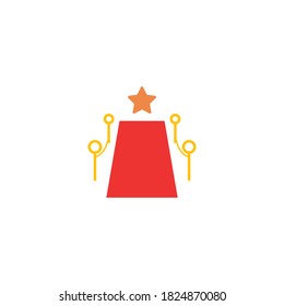 Red Carpet Vector Logo Design Template