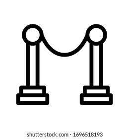 icono de línea delgada vectorial de alfombra roja 