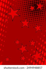 Red Cartoon Hintergrund, Comic Buch abstrakte Hintergrund. Retro Vektorgrafik Comics Pop Art Illustration Design.