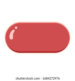 Red cartoon button use for game / cartoon in vector format